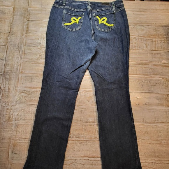 ROCA WEAR SIMONE STRAIGHT LEG JEANS Juniors SZ 13 EMBELLISHED POCKETS - Picture 9 of 10